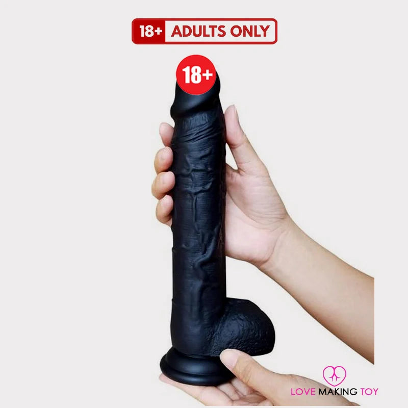 8 INCH Black DILDO MULTIPLE VIBRATING MODE