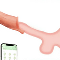 Reusable APP Controlled 9 Vibration Intensities Vibrating Penis Sleeve