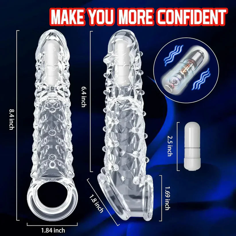 Vibrating Crystal Sleeve Fit All Men (Imported Quality)
