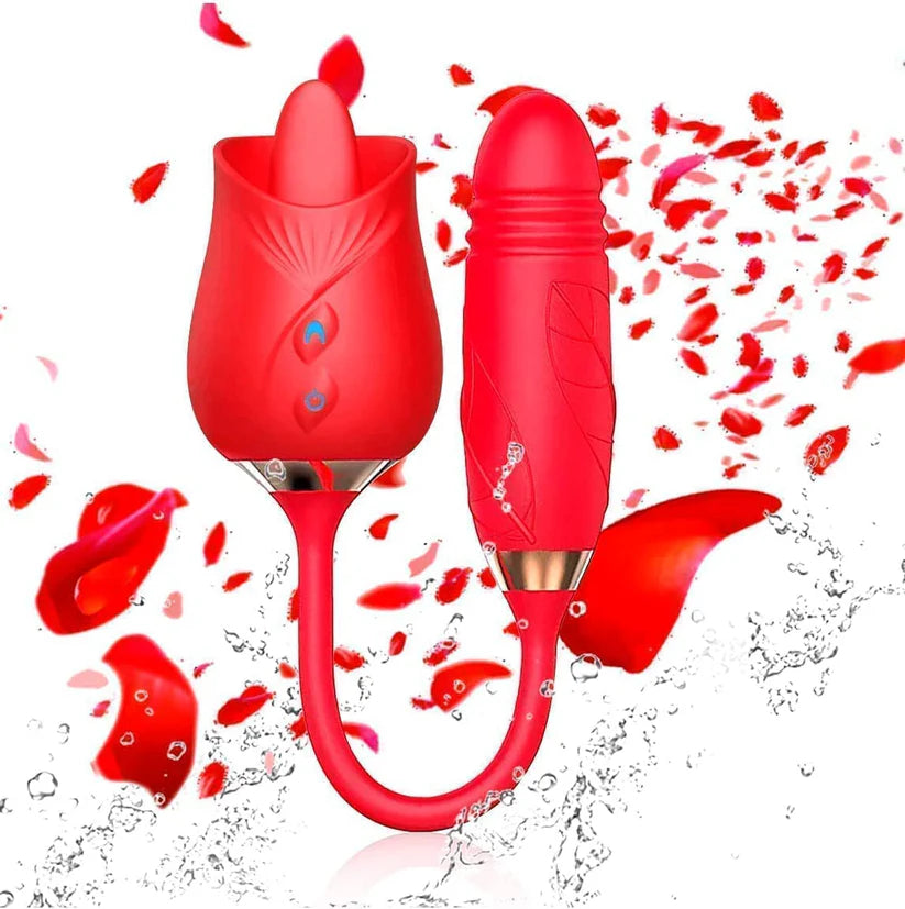 Scarlet Whispers Premium Roses Shape Adult Toy Massager