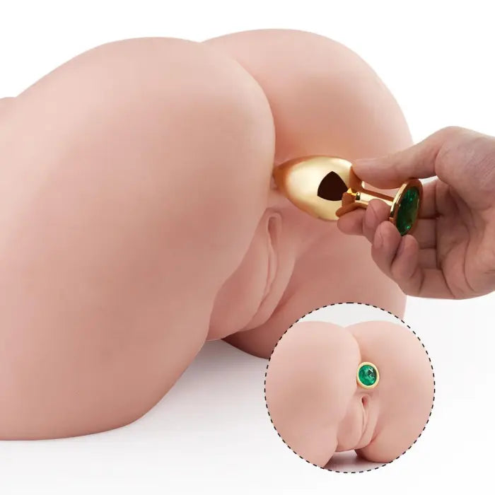 Golden Metal Gem Anal Plug