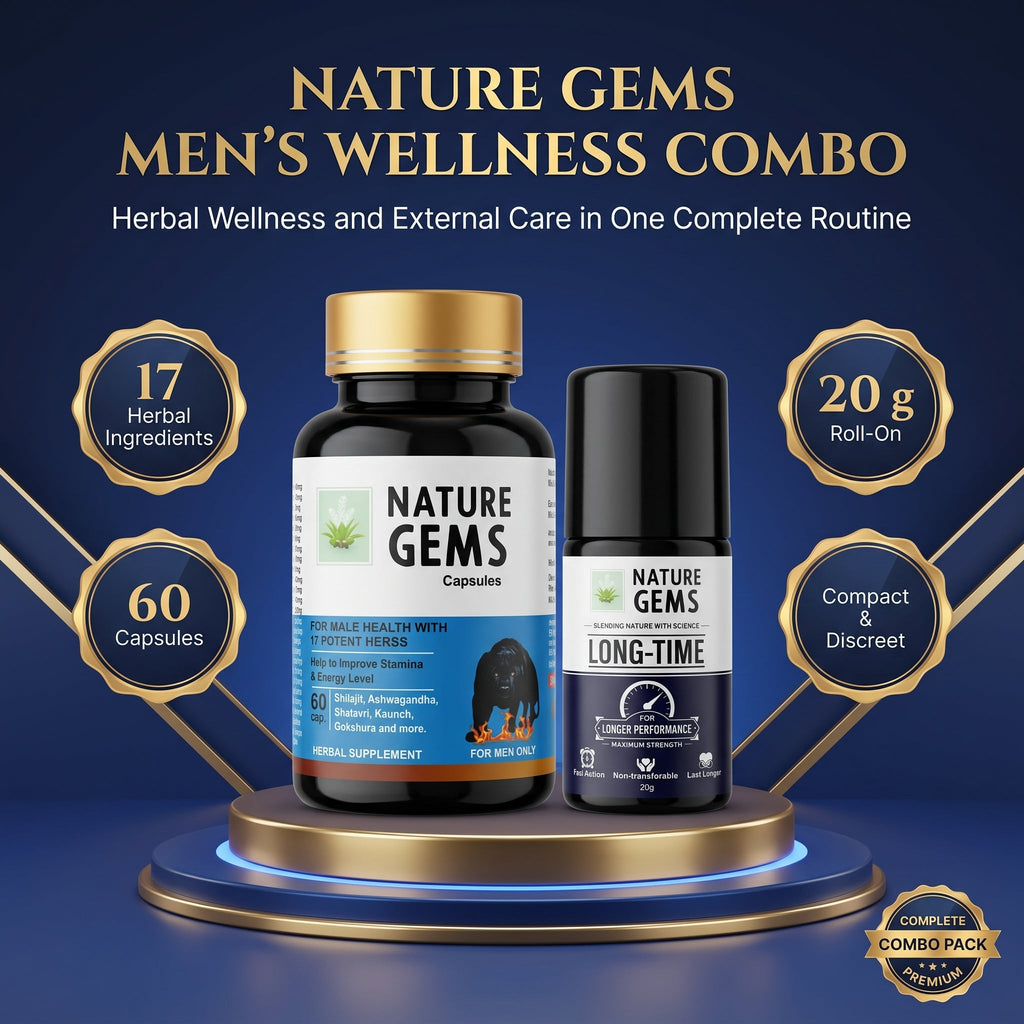 Nature Gems Tablets And Roll on Combo (Imported Quality🇺🇸)